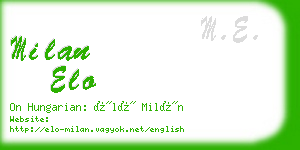 milan elo business card